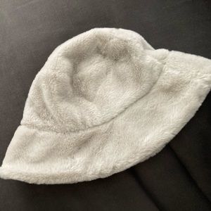 Brand new Cozy gray Sherpa Bucket Hat